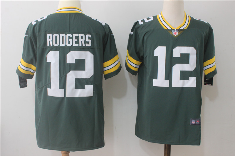 Green Bay Packers #12 Aaron Rodgers Green Team Color Stitched Vapor Untouchable Limited Nike Jersey