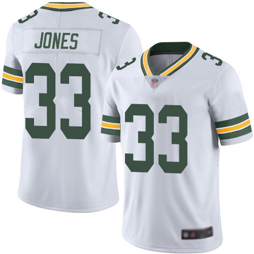 Green Bay Packers #33 Aaron Jones White Vapor Untouchable Limited Stitched Jersey