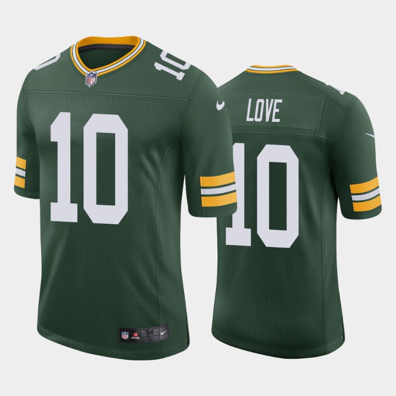Green Bay Packers #10 Jordan Love Green 2020 Draft Vapor Untouchable Limited Stitched Jersey