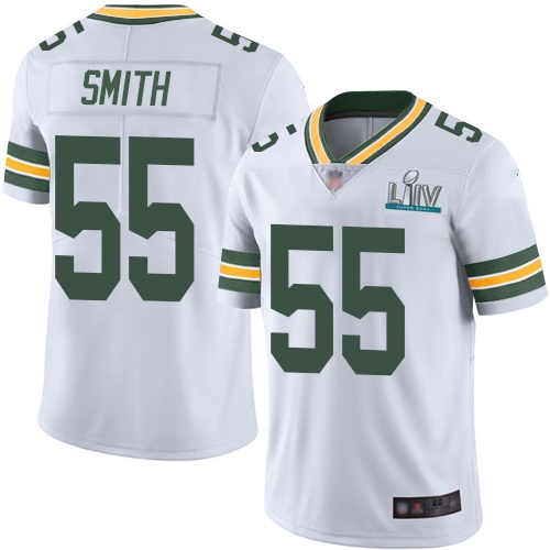Green Bay Packers #55 Za'Darius Smith White Super Bowl LIV Vapor Untouchable Stitched Limited Jersey