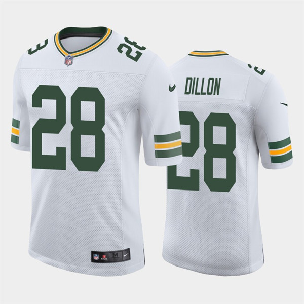 Green Bay Packers #28 A.J. Dillon 2020 White Limited Stitched Jersey