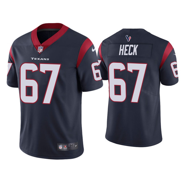 Houston Texans #67 Charlie Heck Navy Vapor Untouchable Limited Stitched Jersey