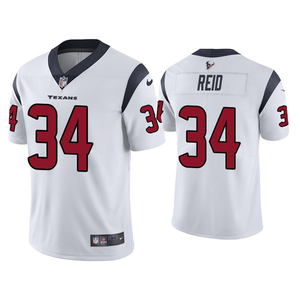 Houston Texans #34 John Reid White Vapor Untouchable Limited Stitched Jersey