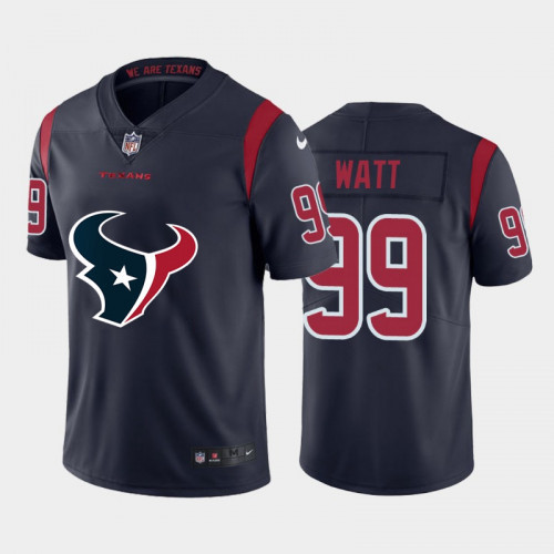 Houston Texans #99 J.J. Watt Navy 2020 Team Big Logo Limited Stitched Jersey