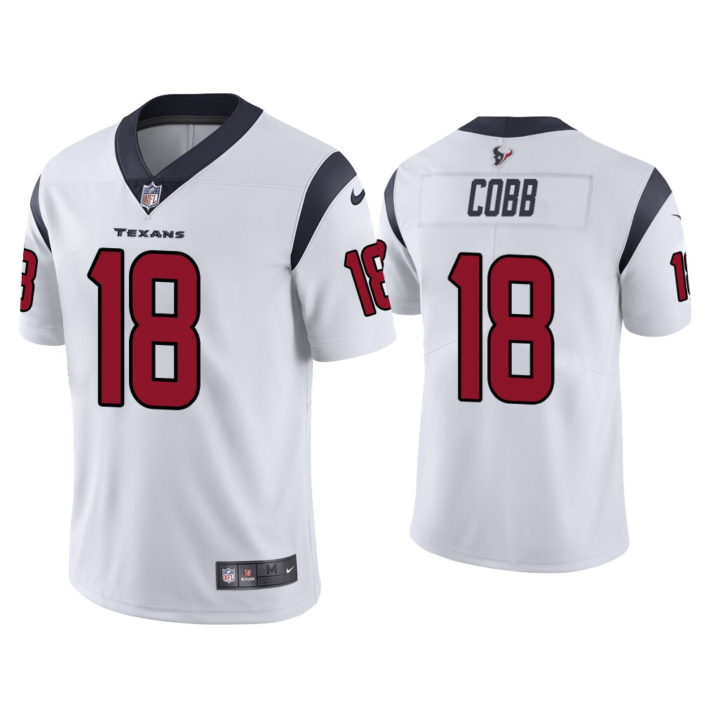 Houston Texans #18 Randall Cobb New White Vapor Untouchable Limited Stitched Jersey