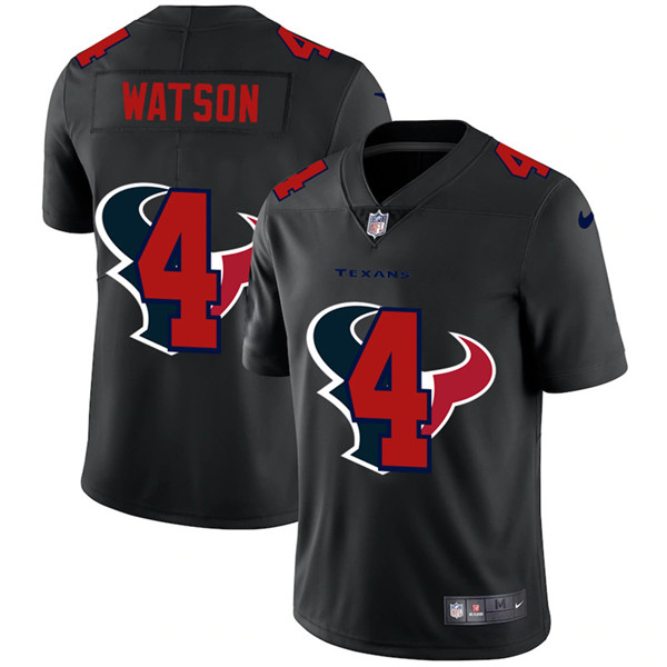 Houston Texans #4 Deshaun Watson 2020 Black Shadow Logo Limited Stitched Jersey