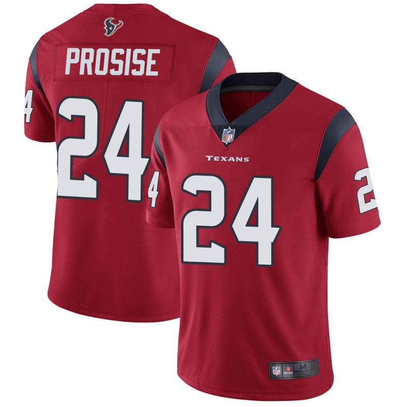 Houston Texans #24 C.J. Prosise New Red Vapor Untouchable Limited Stitched Jersey