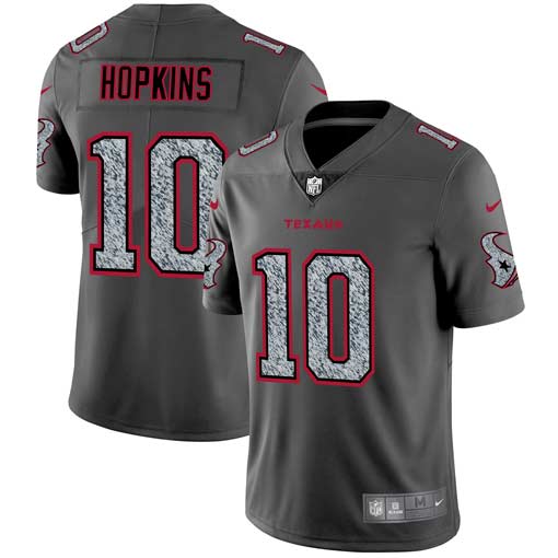 Houston Texans #10 DeAndre Hopkins 2019 Gray Fashion Static Limited Stitched Jersey