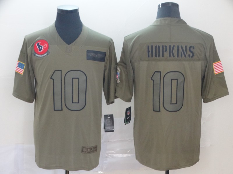 Houston Texans #10 DeAndre Hopkins 2019 Camo Salute To Service Stitched Jersey