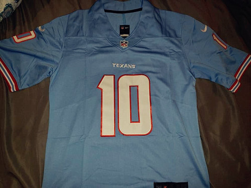 Houston Texans #10 DeAndre Hopkins Blue Limited Stitched Jersey