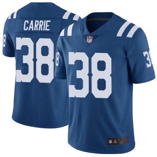 Indianapolis Colts #38 T.J. Carrie Blue Vapor Untouchable Limited Stitched Jersey