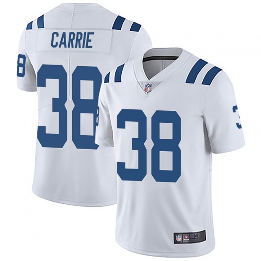 Indianapolis Colts #38 T.J. Carrie White Vapor Untouchable Limited Stitched Jersey
