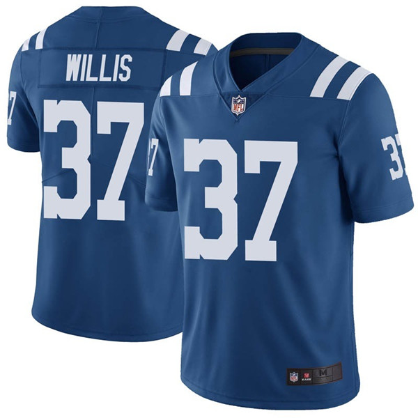 Indianapolis Colts #37 Khari Willis Blue Vapor Untouchable Limited Stitched Jersey