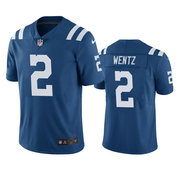 Indianapolis Colts #2 Carson Wentz Blue Vapor Untouchable Limited Stitched Jersey 