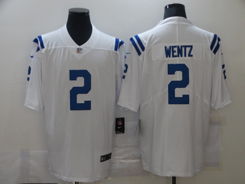 Indianapolis Colts #2 Carson Wentz White Vapor Untouchable Limited Stitched Jersey 