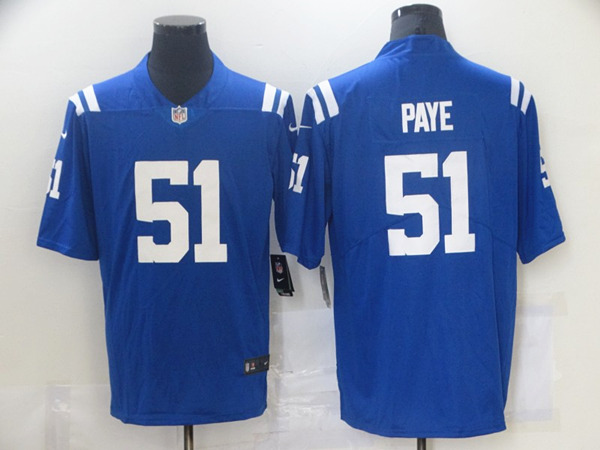 Indianapolis Colts #51 Kwity Paye Blue 2021 Vapor Untouchable Limited Stitched Jersey 