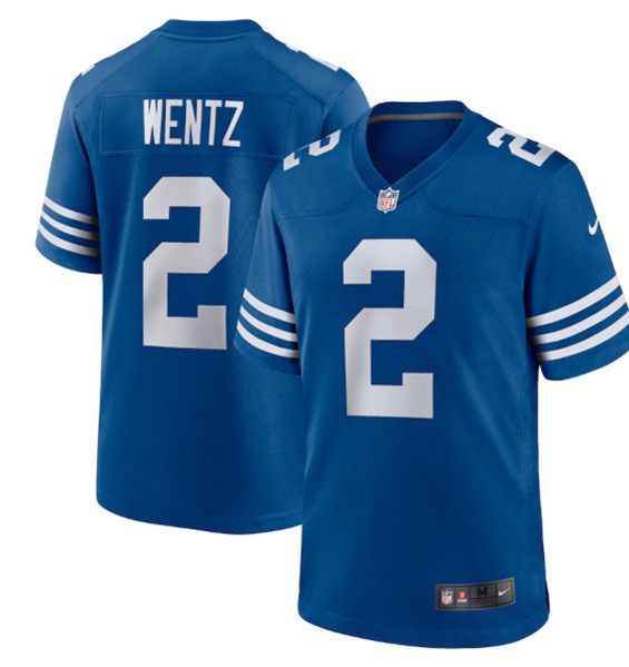 Indianapolis Colts #2 Carson Wentz Royal 2021 Limited Stitched Jersey