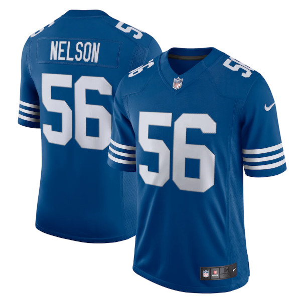 Indianapolis Colts #56 Quenton Nelson Royal 2021 Limited Stitched Jersey