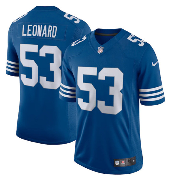 Indianapolis Colts #53 Darius Leonard Royal 2021 Limited Stitched Jersey