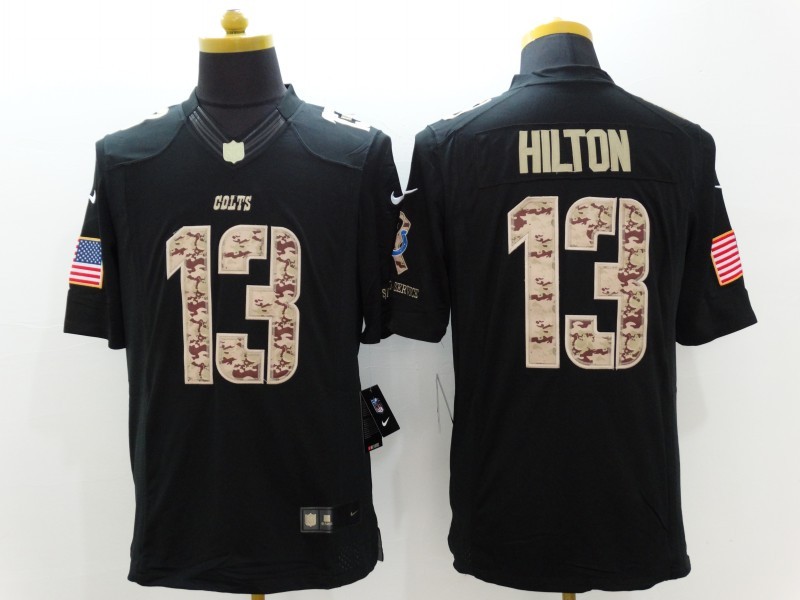 Indianapolis Colts #13 T.Y. Hilton Black Impact Salute To Service Limited Stitched Jersey