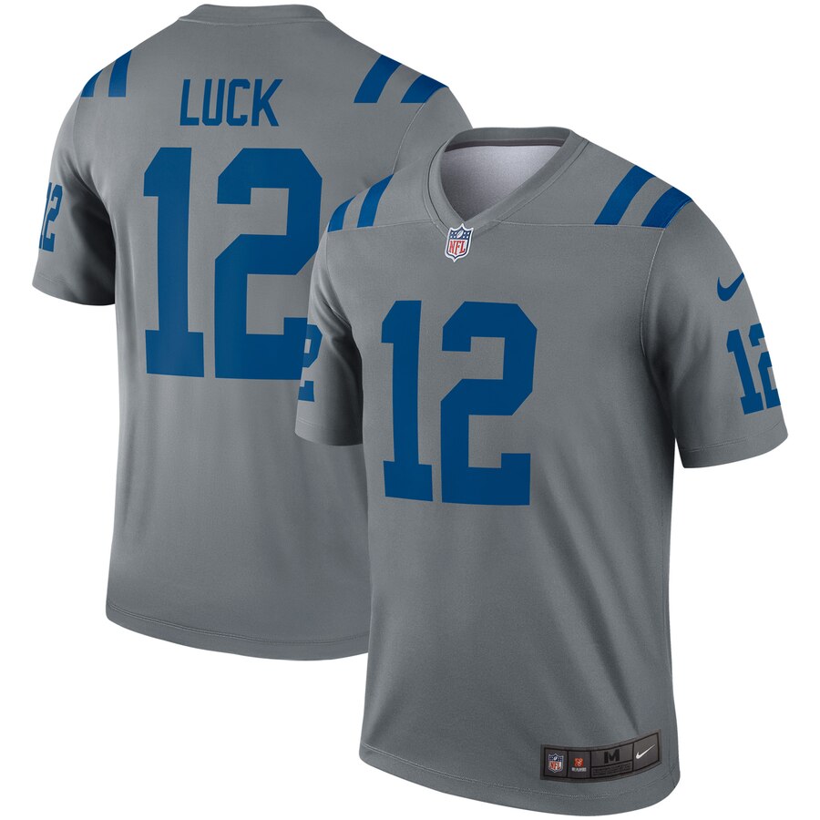 Indianapolis Colts Andrew Luck Gray Inverted Legend Jersey