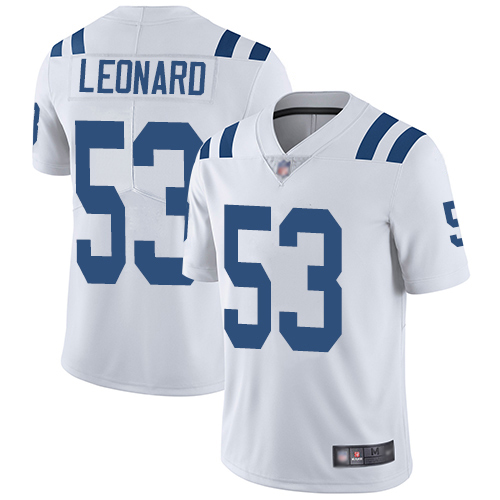 Indianapolis Colts #53 Darius Leonard Royal White Vapor Untouchable Limited Stitched Jersey