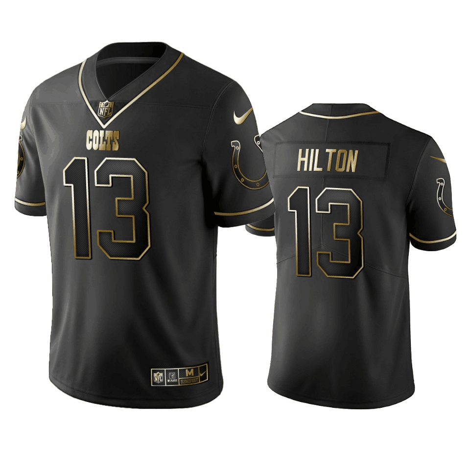 Indianapolis Colts #13 T.Y. Hilton 2019 Black Gold Edition Stitched Jersey