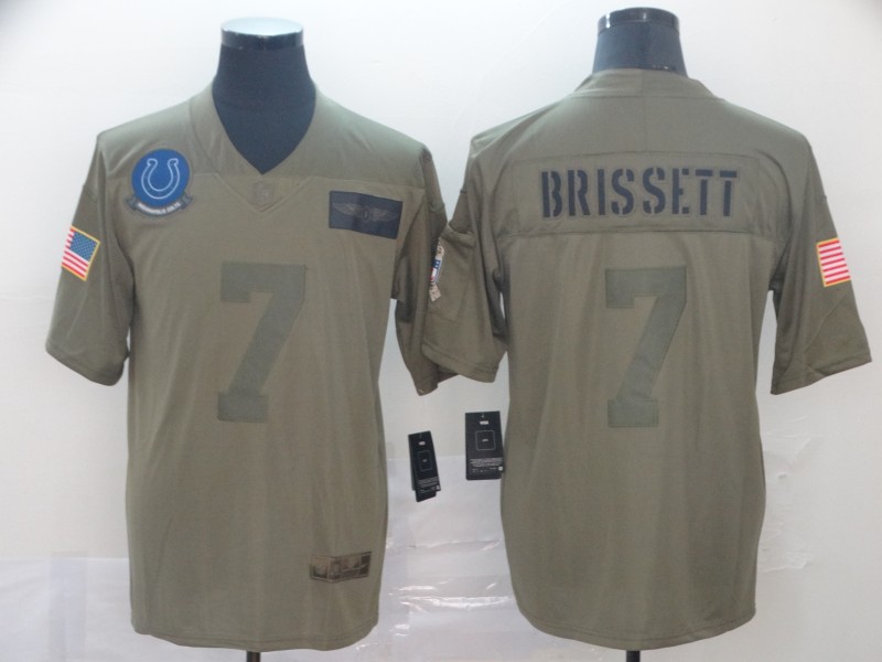 Indianapolis Colts #7 Jacoby Brissett 2019 Camo Salute To Service Limited Stitched Jersey