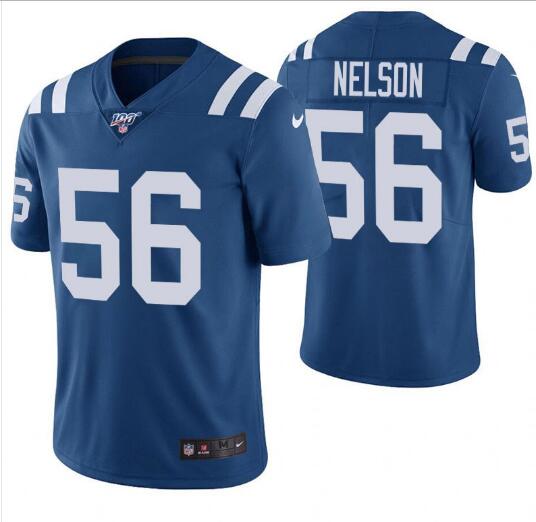Indianapolis Colts #56 Quenton Nelson Blue 2019 100th Season Vapor Untouchable Limited Stitched Jersey