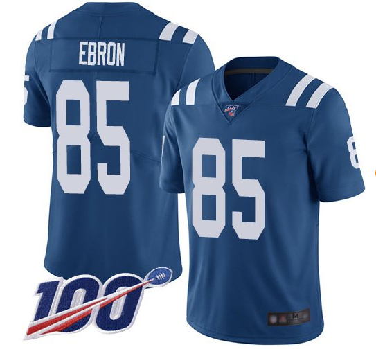 Indianapolis Colts #85 Eric Ebron Blue 2019 100th Season Vapor Untouchable Limited Stitched Jersey