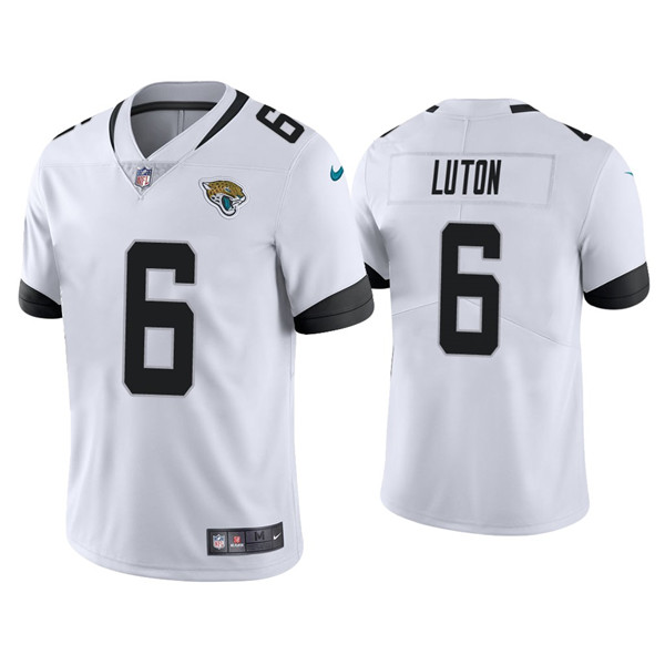 Jacksonville Jaguars #6 Jake Luton White Vapor Untouchable Limited Stitched Jersey