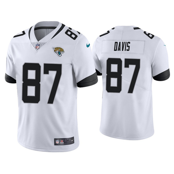 Jacksonville Jaguars #87 Tyler Davis White Vapor Untouchable Limited Stitched Jersey