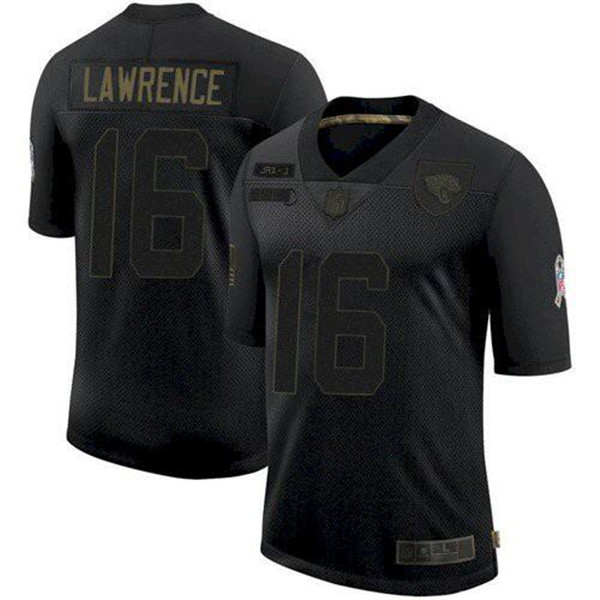 Jacksonville Jaguars #16 Trevor Lawrence Black Salute To Service Limited Stitched Jersey