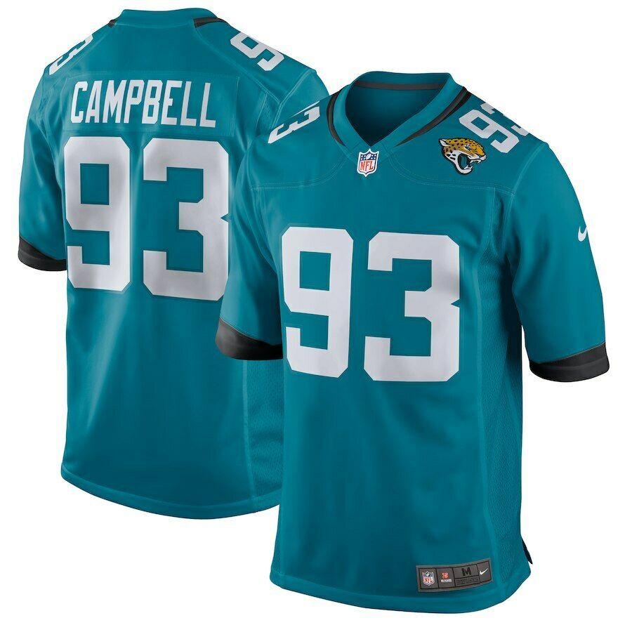 Jacksonville Jaguars #93 Calais Campbell Stitched Jersey