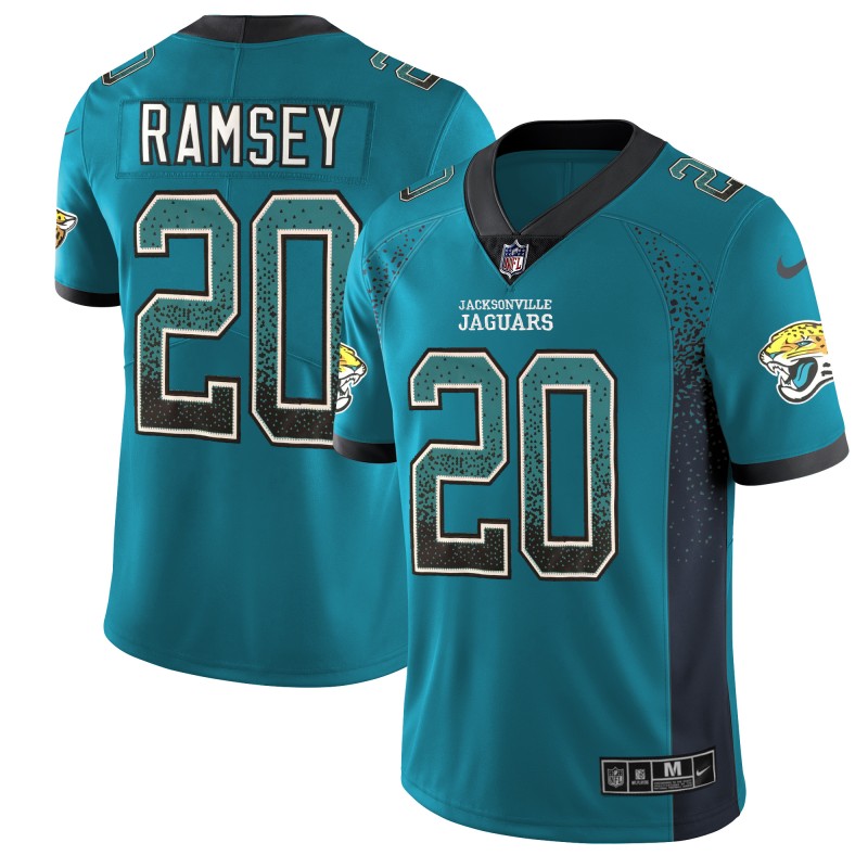 Jaguars #20 Jalen Ramsey Teal 2018 Drift Fashion Color Rush Limited Stitched Jersey