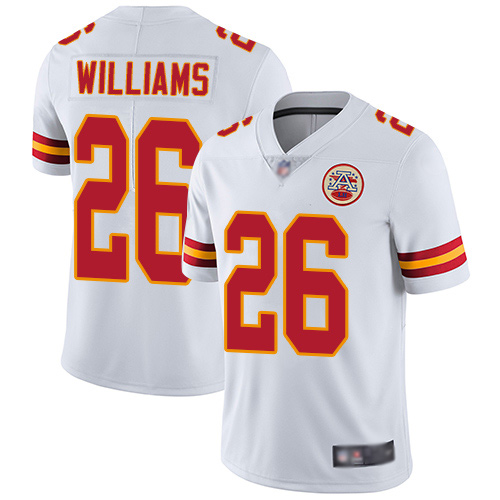 Kansas City Chiefs #26 Damien Williams White Vapor Untouchable Limited Stitched Jersey