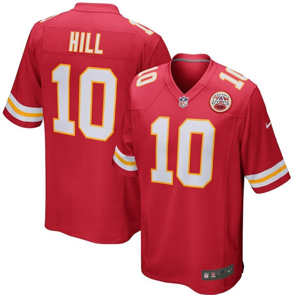 Kansas City Chiefs #10 Tyreek Hill Red Stitched Game Jersey