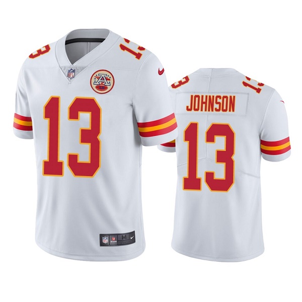 Kansas City Chiefs #13 Nazeeh Johnson White Vapor Untouchable Limited Stitched Football Jersey