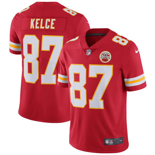 Kansas City Chiefs #87 Travis Kelce Nike Red Vapor Untouchable Limited Stitched Jersey