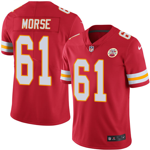 Kansas City Chiefs #61 Mitch Morse Red Vapor Untouchable Limited Stitched Jersey