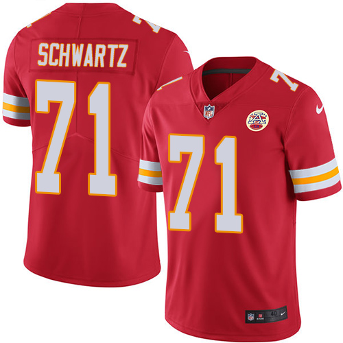 Kansas City Chiefs #71 Mitchell Schwartz Red Vapor Untouchable Limited Stitched Jersey