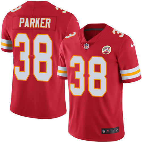 Kansas City Chiefs #38 Ron Parker Red Vapor Untouchable Limited Stitched Jersey
