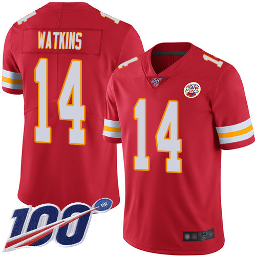 Kansas City Chiefs #14 Sammy Watkins Red 2019 100th Season Vapor Untouchable Limited Stitched Jersey