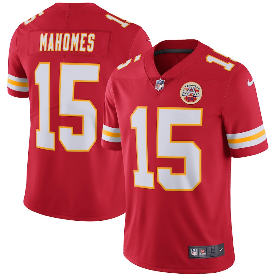 Kansas City Chiefs #15 Patrick Mahomes Red Vapor Untouchable Limited Stitched Jersey