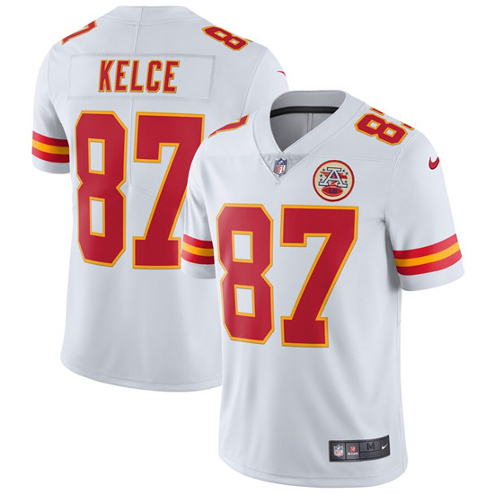 Kansas City Chiefs #87 Travis Kelce Nike White Vapor Untouchable Limited Stitched Jersey