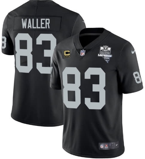 Las Vegas Raiders #83 Darren Waller Black 2020 Inaugural Season With C Patch Vapor Limited Stitched Jersey
