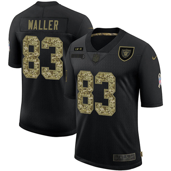Las Vegas Raiders #83 Darren Waller Black Camo Salute To Service Limited Stitched Jersey