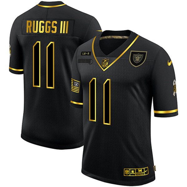 Las Vegas Raiders #11 Henry Ruggs III 2020 Black Gold Salute To Service Limited Stitched Jersey