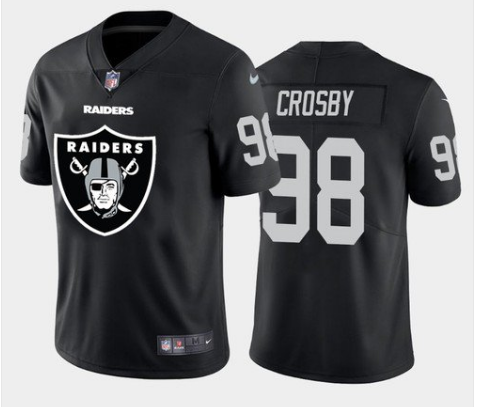 Las Vegas Raiders #98 Maxx Crosby 2020 Team Logo Black Limited Stitched Jersey
