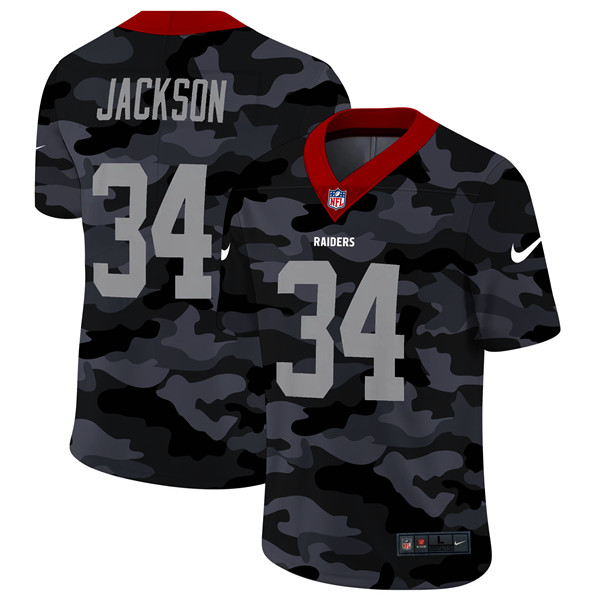 Las Vegas Raiders #34 Bo Jackson Camo Limited Stitched Jersey